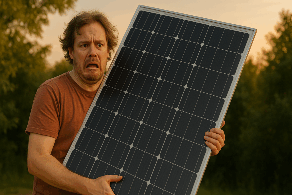 Mieter kann mit zu großen Solarmodul nicht umgehen
